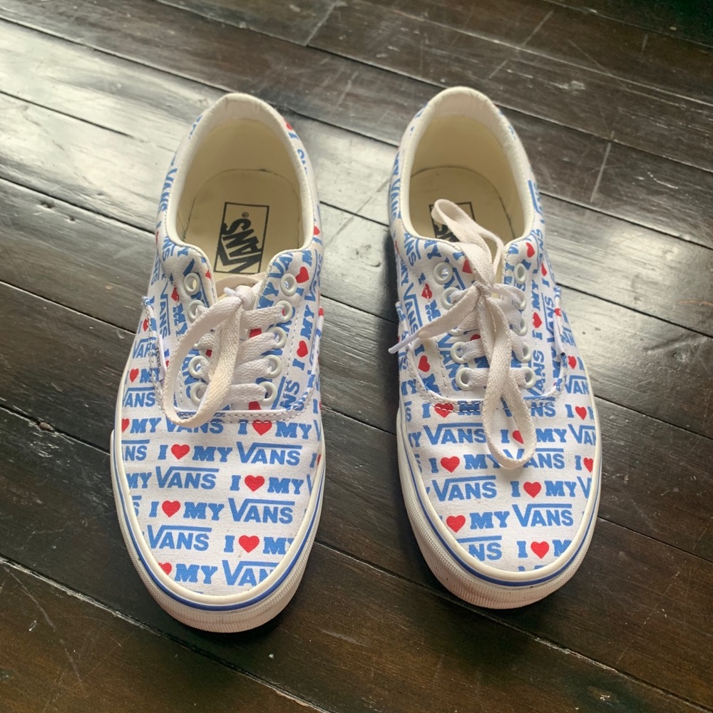 VANS I love my vans print Limited Edition Vans Sneakers size W8